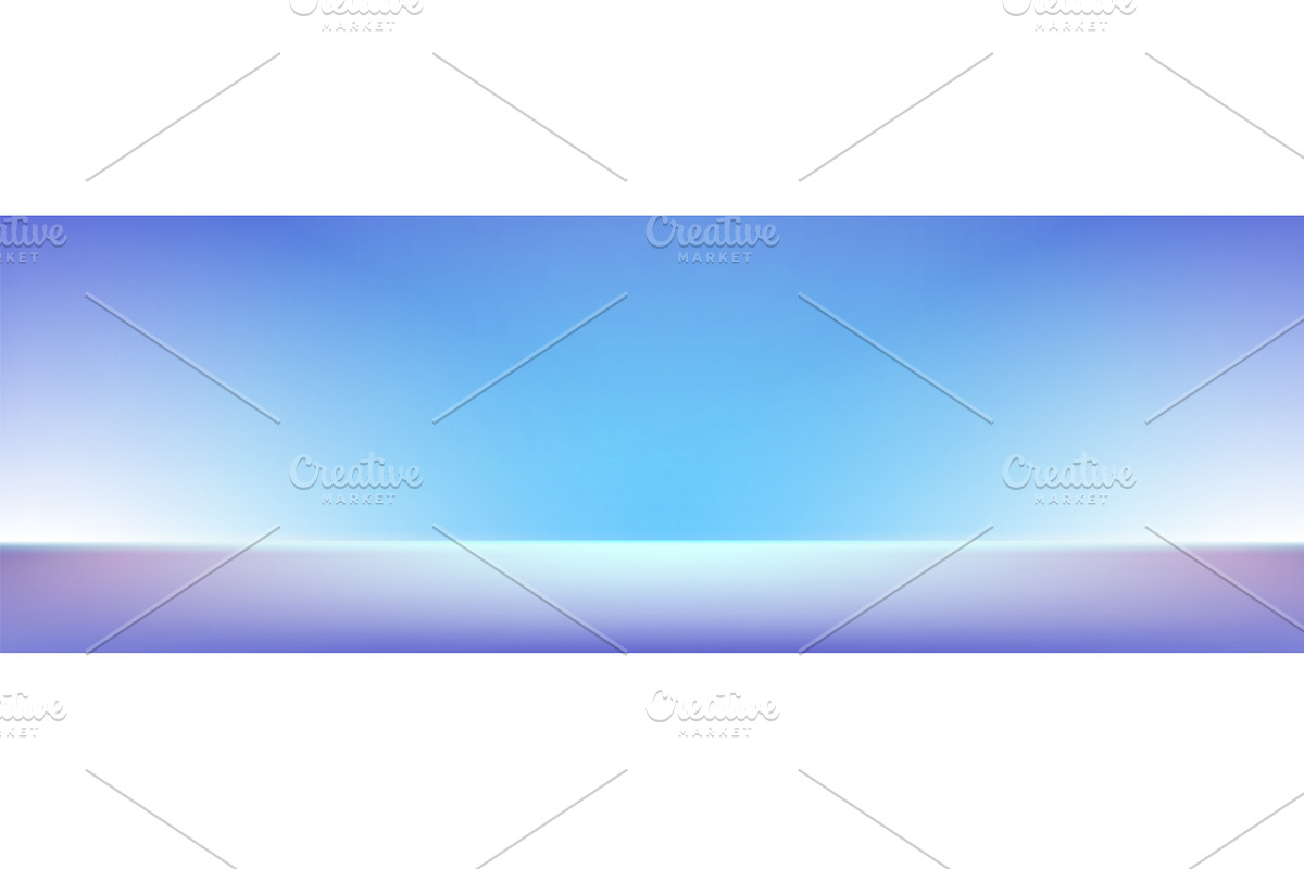 Blue neon studio space, gradient, an Illustration by art PVP - market