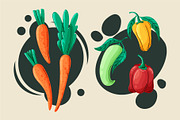 Vector Veggies – Colorful Food Art, a Food Illustration by Thkatefox (Thumbnail 3 of 4)