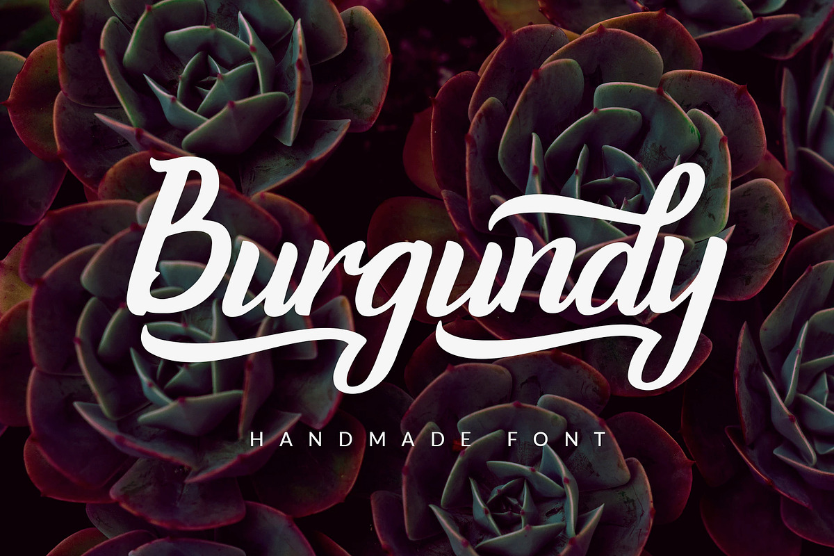 Burgundy - Handmade Font