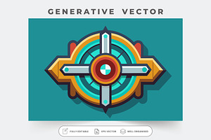 This colorful compass design feature, a Graphic by Iftikhar Alam