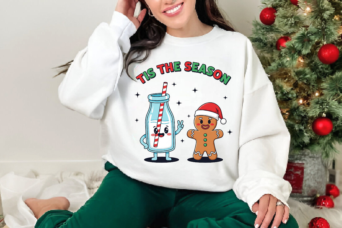 Christmas Milk and Cookies PNG, an Illustration by DreamArtGraphic (Photo 2 of 5)