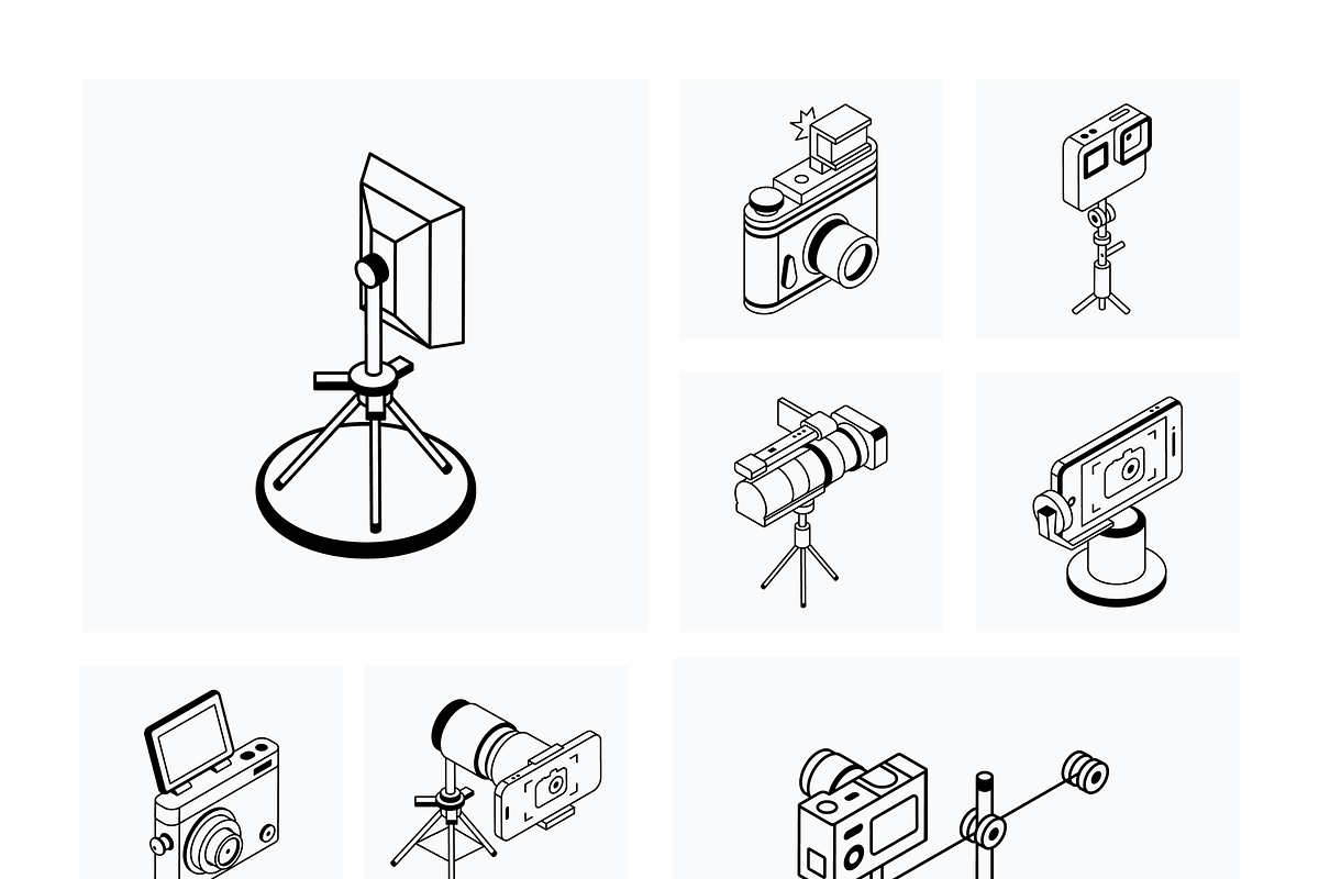 Animated Isometric Photography Icons, a Duotone Icon by Vectors Market (Photo 10 of 12)
