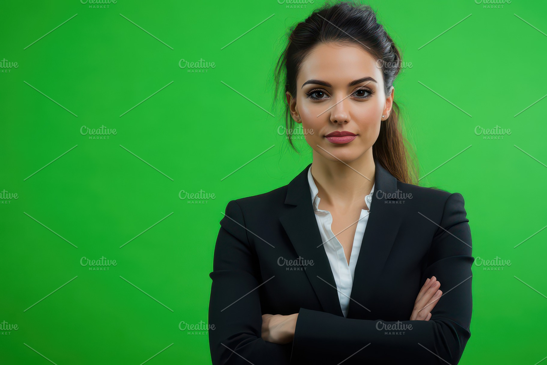 Confident business woman poses with, a Photo by Iftikhar Alam