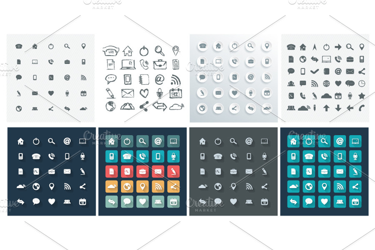 Universal Icons For Web and Mobile, a Technology Illustration by UVAconcept (Photo 1 of 3)