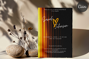 Modern Black Gold Wedding Invitation, an Invitation Template by InvitingStorys