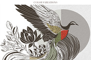 Hand Drawn Digital Wallpaper Phoenix, a Wallpaper Graphic by Nature.Of.Kate (Thumbnail 2 of 11)