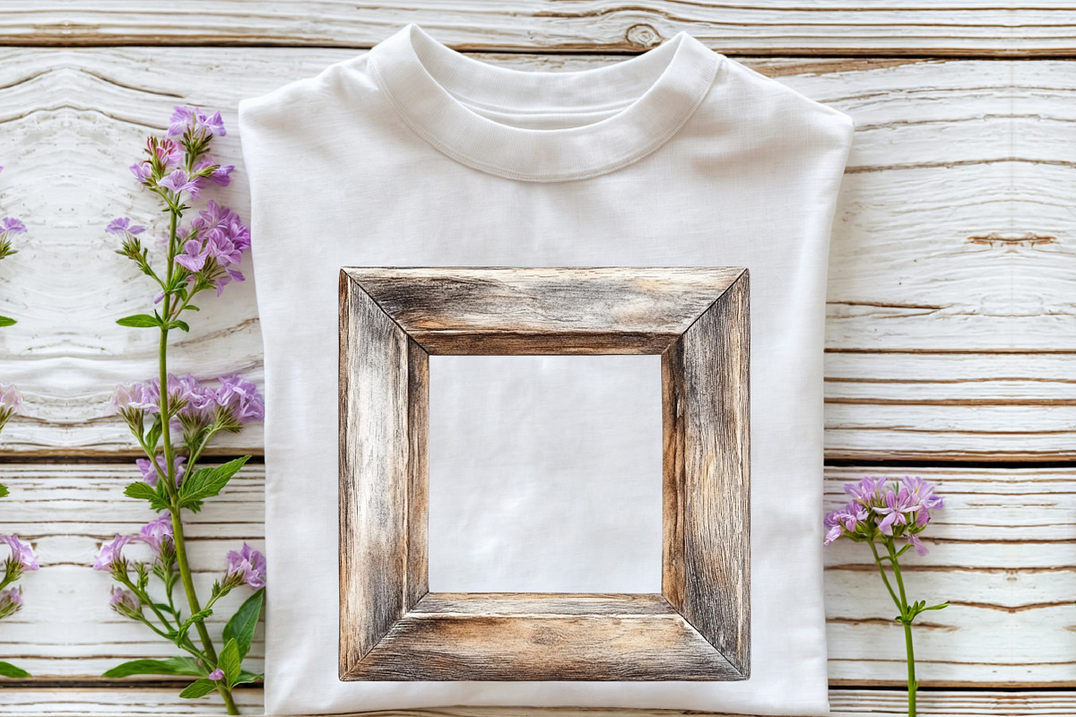 Watercolor Wooden Frame Clipart, an Illustration by Rose Art (Photo 5 of 7)