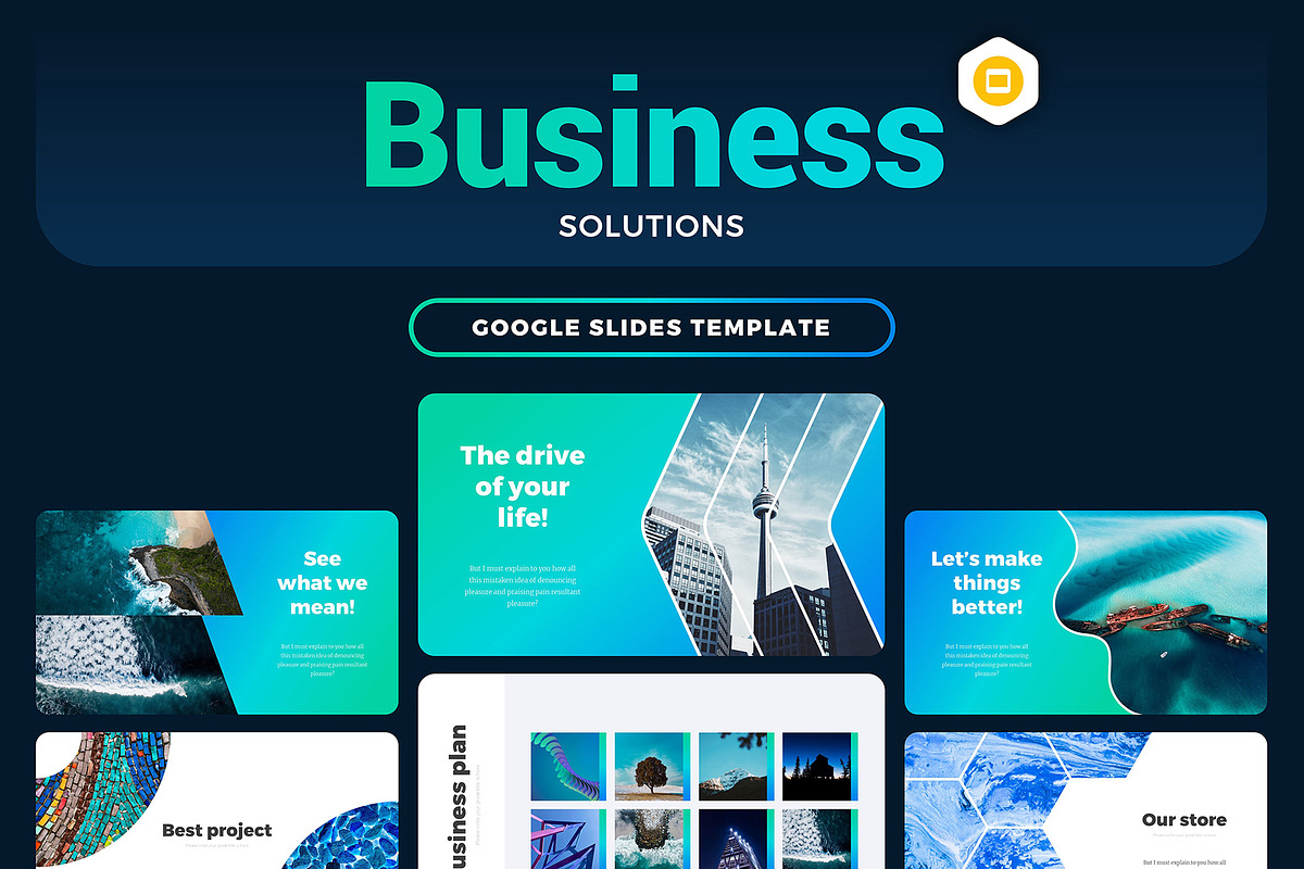 Business Solutions Google Slides, a Presentation Template by Presentation Templates (Photo 1 of 8)