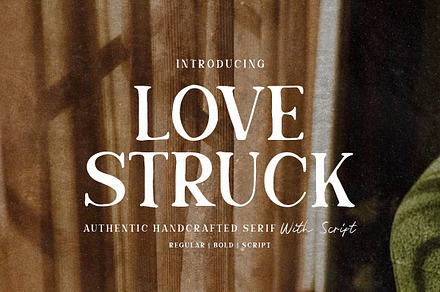 Love Struck - Hand Craft Font Duo, a Serif Font by Letterhend Studio