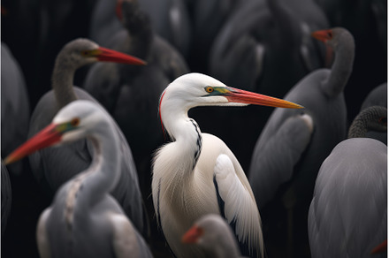 Bird heron closeup natural. Generate, an Animal Photo by Ylivdesign