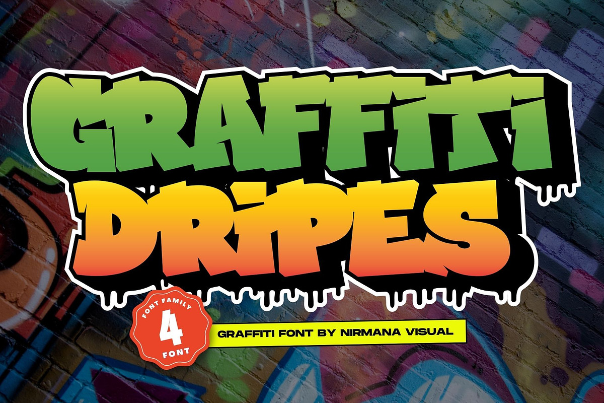 Graffiti Dripes - Graffiti Font, a Handwritten Font by Nirmana Visual (Photo 1 of 5)