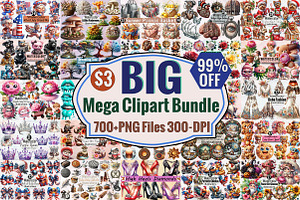 The Mega Big Sublimation Clipart Bun, an Illustration by SVGArt