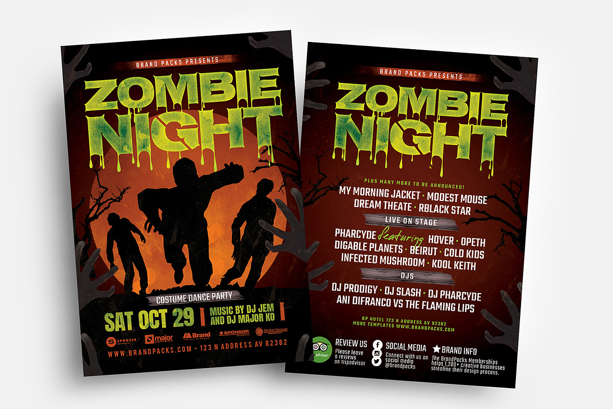 Halloween Party Flyer Template, a Flyer Template by BrandPacks (Photo 1 of 7)