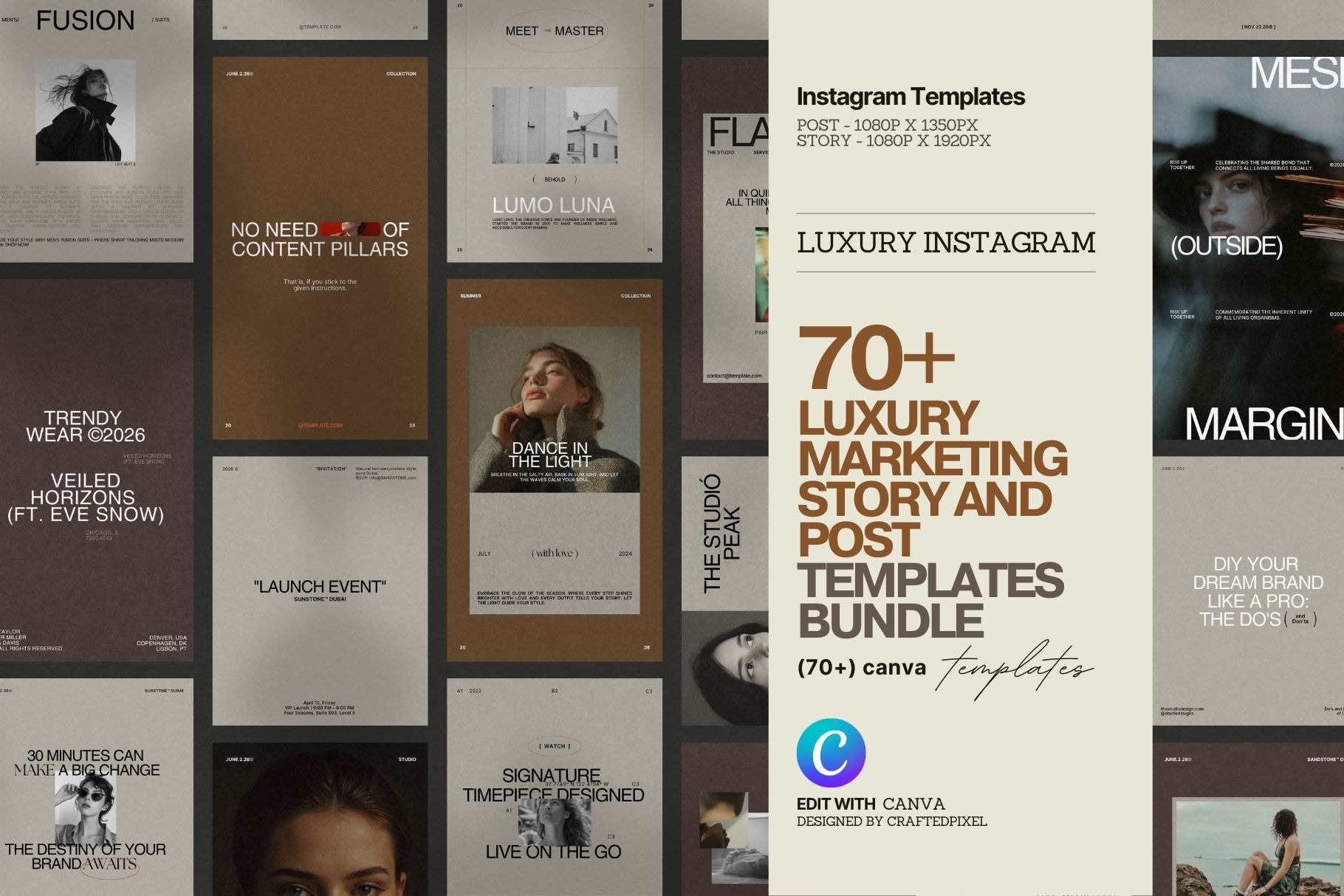 Canva Post & Story Bundle Templates