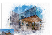 Architecture Watercolor Photo Effect, a Plug-in Add-On by Studio Retouch (Thumbnail 2 of 6)