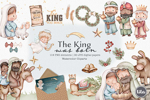 Watercolor Christmas clip part