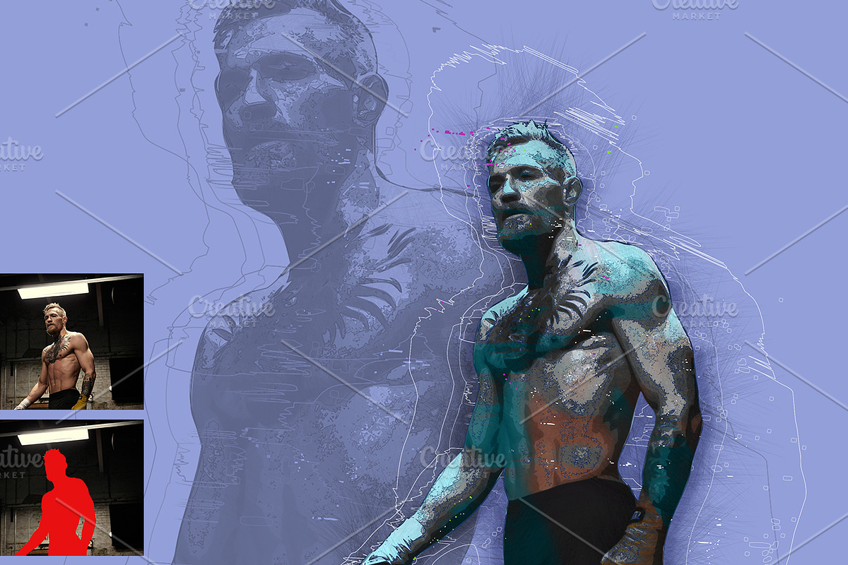 Digital Canvas Photoshop Actions, an Action Add-On by MockupSpace (Photo 2 of 10)
