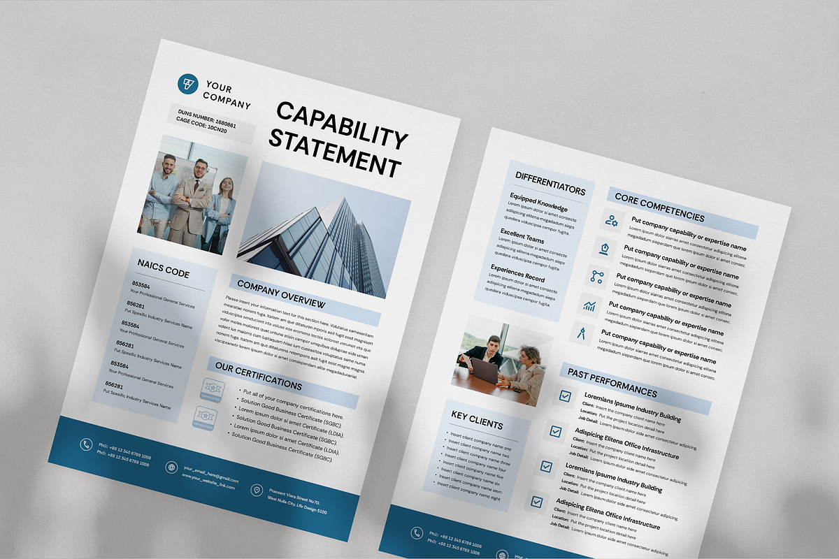 Capability Statement | Canva & Word, a Flyer Template by Leaflove (Photo 4 of 5)