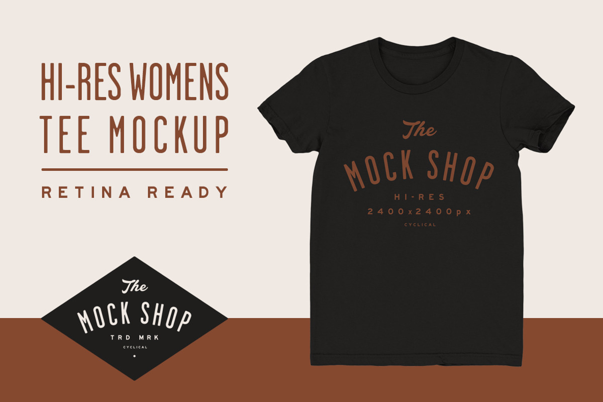TMS Pro: Womens Tee Mockup, a Shirt Mockup by The Mock Shop (Photo 1 of 3)