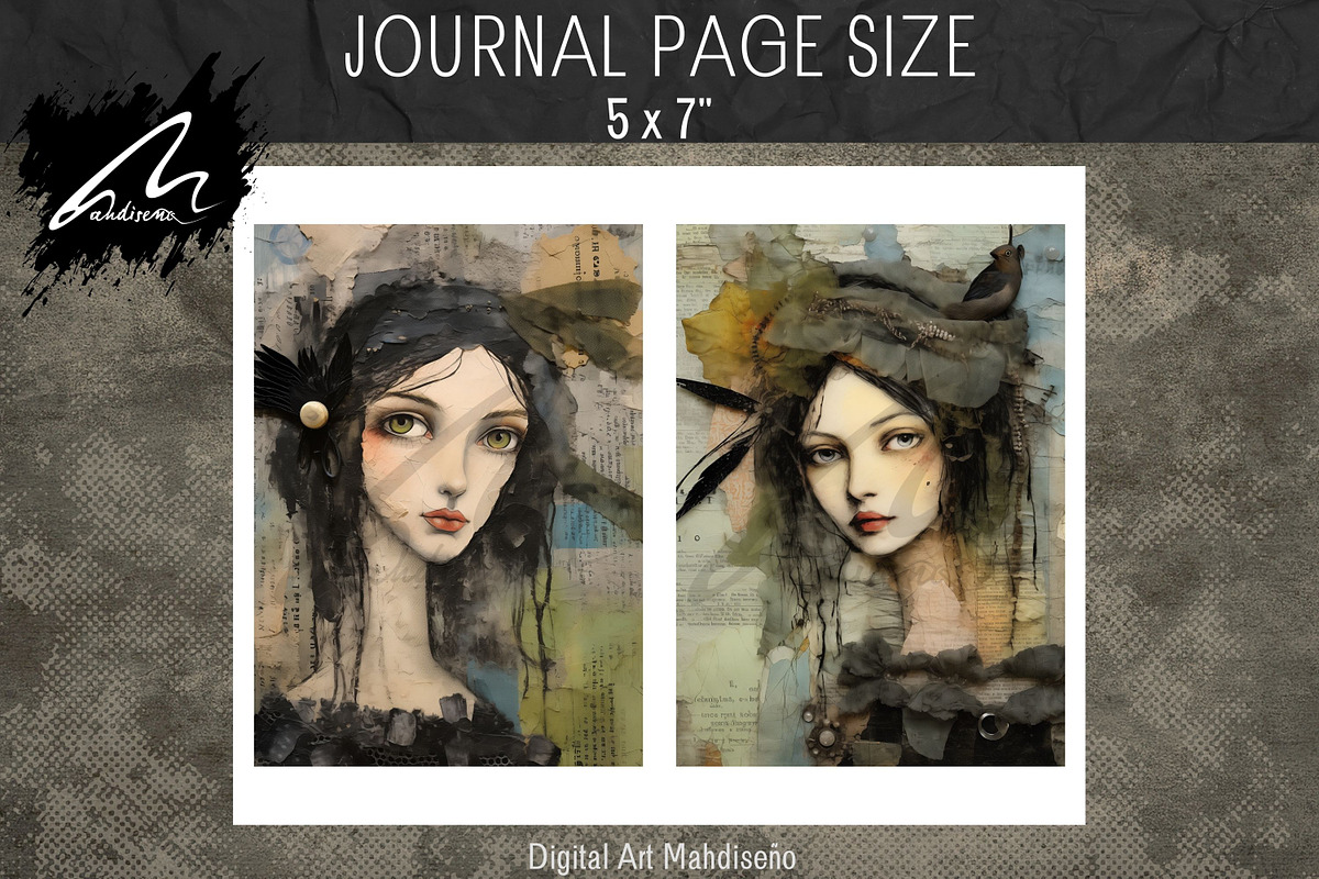 Whimsical Girl and Bird, Mixed Media, a Person Illustration by Digital Art Mahdiseño (Photo 4 of 9)