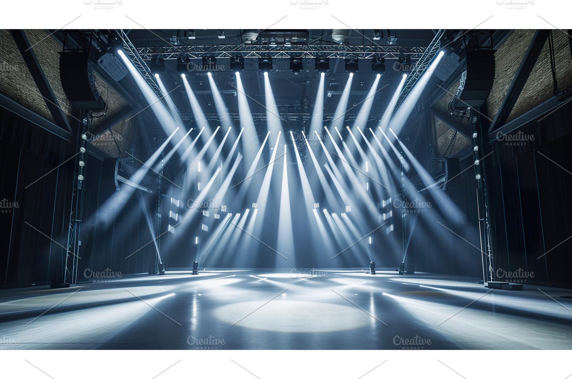 Dynamic empty stage with modern, an Arts & Entertainment Photo by Lermont51
