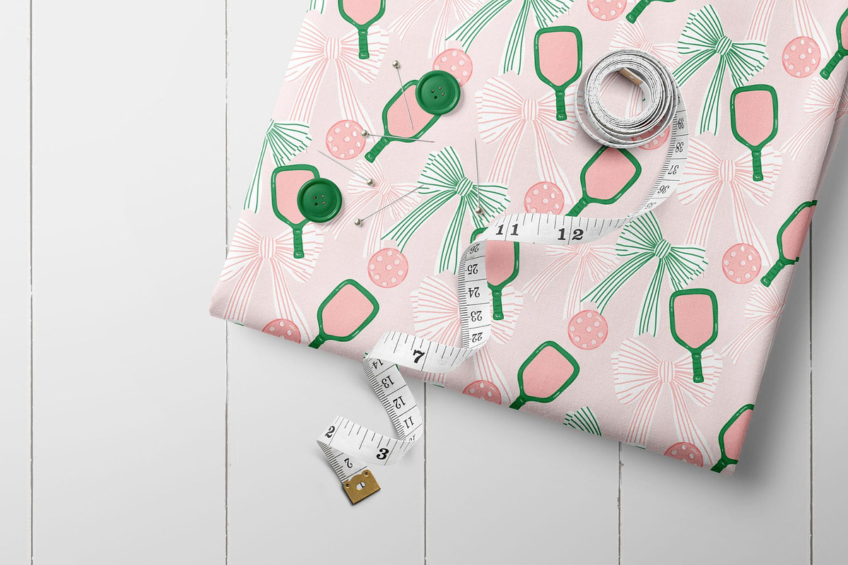 Pickleball Repeat Pattern Pink, a Pattern Graphic by Hello Holly Studio (Photo 6 of 10)