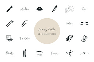 Beauty Salon Highlight Icons