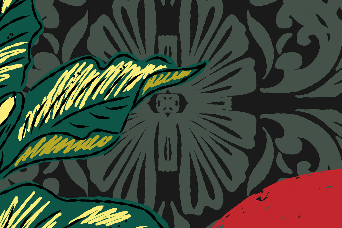 Asian Inspired Whale Datura Pattern, a Pattern Graphic by NayaChu (Photo 8 of 11)