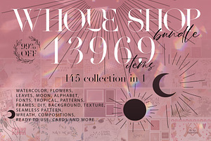 WHOLE SHOP 13969 BUNDLE, an Object Illustration by BilberryCreates