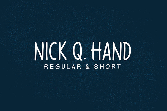 Nick Q Hand Font preview 7