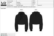 Women’s Hoodie Tech Pack – Cut & Sew, a Graphic by Fashion template hub (Thumbnail 2 of 6)