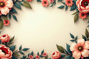 Artistic Floral Frame With Grunge Te, a Photo by LOGOCREATIVE