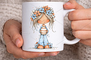 Whimsical Easter Girl Clipart Bundle, an Illustration by Canvas Craft (Thumbnail 7 of 7)