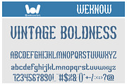 Vintage Boldness font, a Font by weknow (Thumbnail 1 of 8)