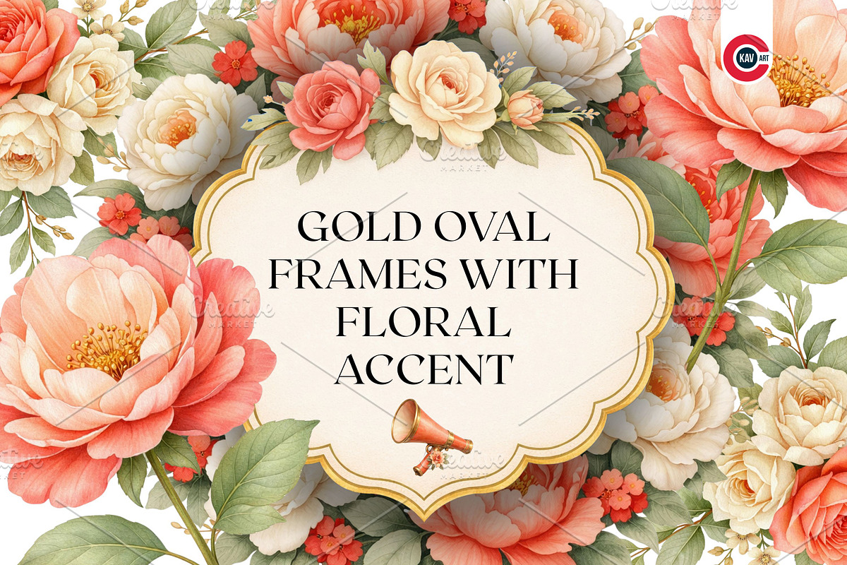 Vintage Botanical Floral Frames, an Object Graphic by C-Kav (Photo 4 of 14)
