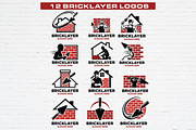 12 Bricklayer Masonry Logo Bundle, a Branding & Logo Template by Guavanaboy (Thumbnail 1 of 3)