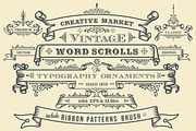 Vintage Ornaments Ribbon Banner, an Object Graphic by G7 (Thumbnail 1 of 6)