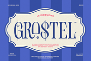 Grostel, a Serif Font by zeenesia (Thumbnail 1 of 12)