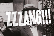 Zzzang! - Futurist wood type, a Sans Serif Font by Drawwwn (Thumbnail 2 of 11)