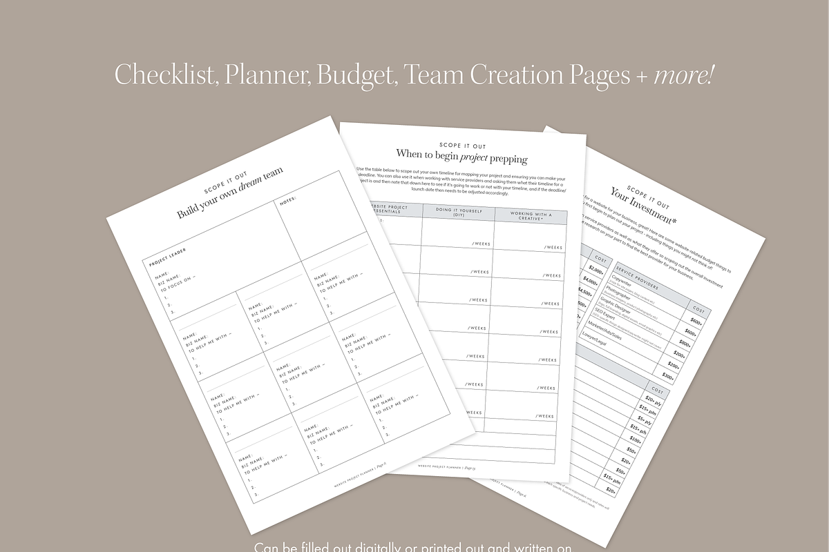 Website Project Planner Template, a Presentation Template by January Made Design (Photo 8 of 14)