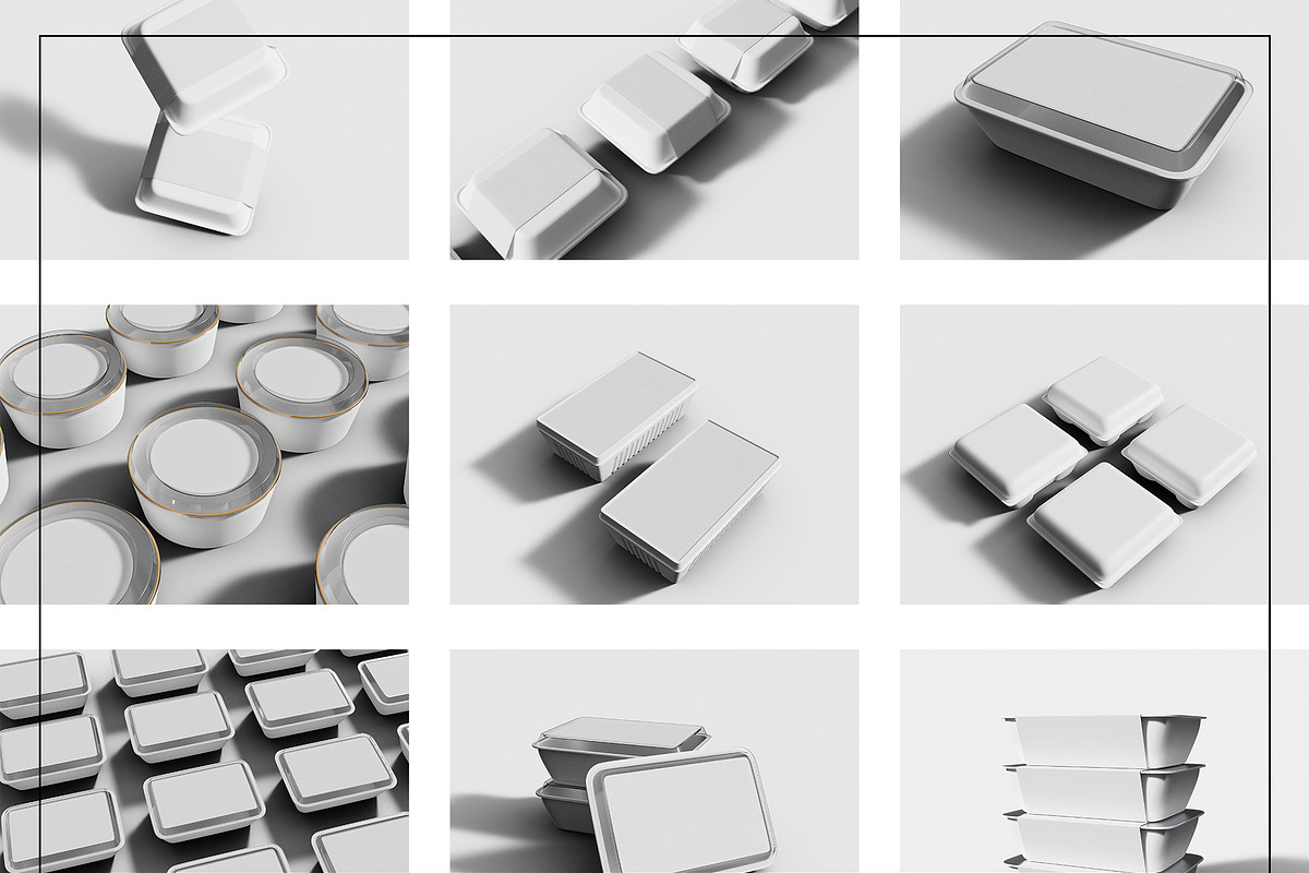 Food Container Packaging Mockup Set, a Cups & Container Mockup by Mego-studio (Photo 7 of 7)