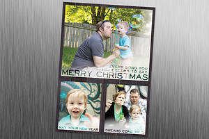 Frosted: 5x7 Xmas Card Template