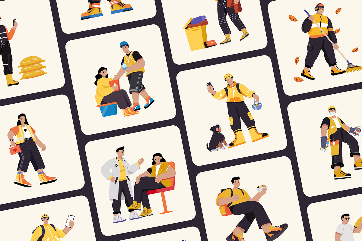 Volunteer Illustration Art Set, a Person Illustration by Vectors Market (Photo 5 of 9)