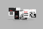 Laptop Multi Screen Website Mockup, a Mac Mockup by Graphic Deal (Thumbnail 2 of 6)