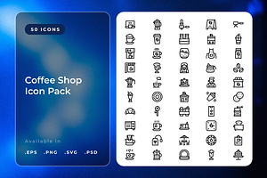 Coffee Shop Icon Pack, a Duotone Icon by Wencory