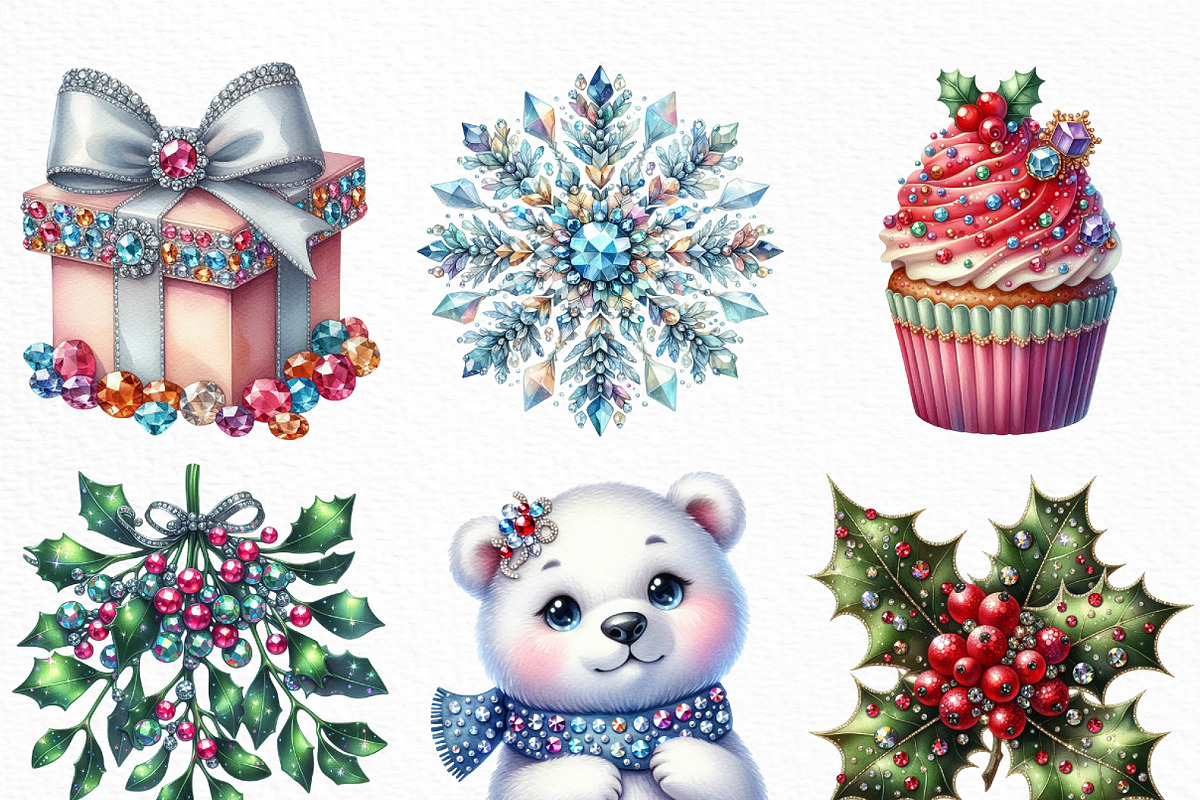 Rhinestone Christmas Sublimation, an Illustration by Craft Nest (Photo 5 of 6)
