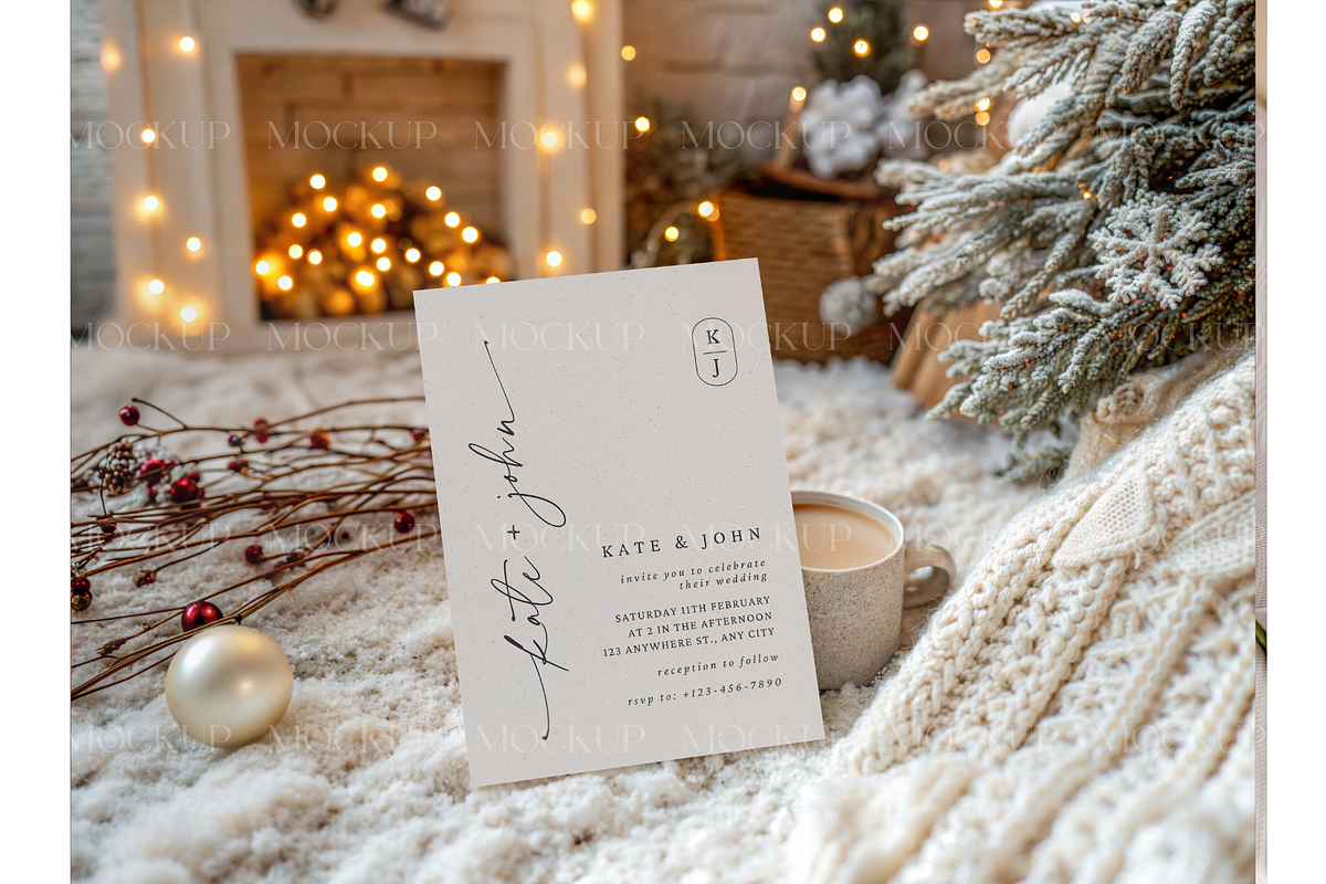 Holiday Greeting Card Mockup, a Product Mockup by MockupWizard (Photo 2 of 3)