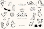 Coastal Cowgirl Illustrations, a Decorative Illustration by Kellie Lynn Media (Thumbnail 1 of 6)