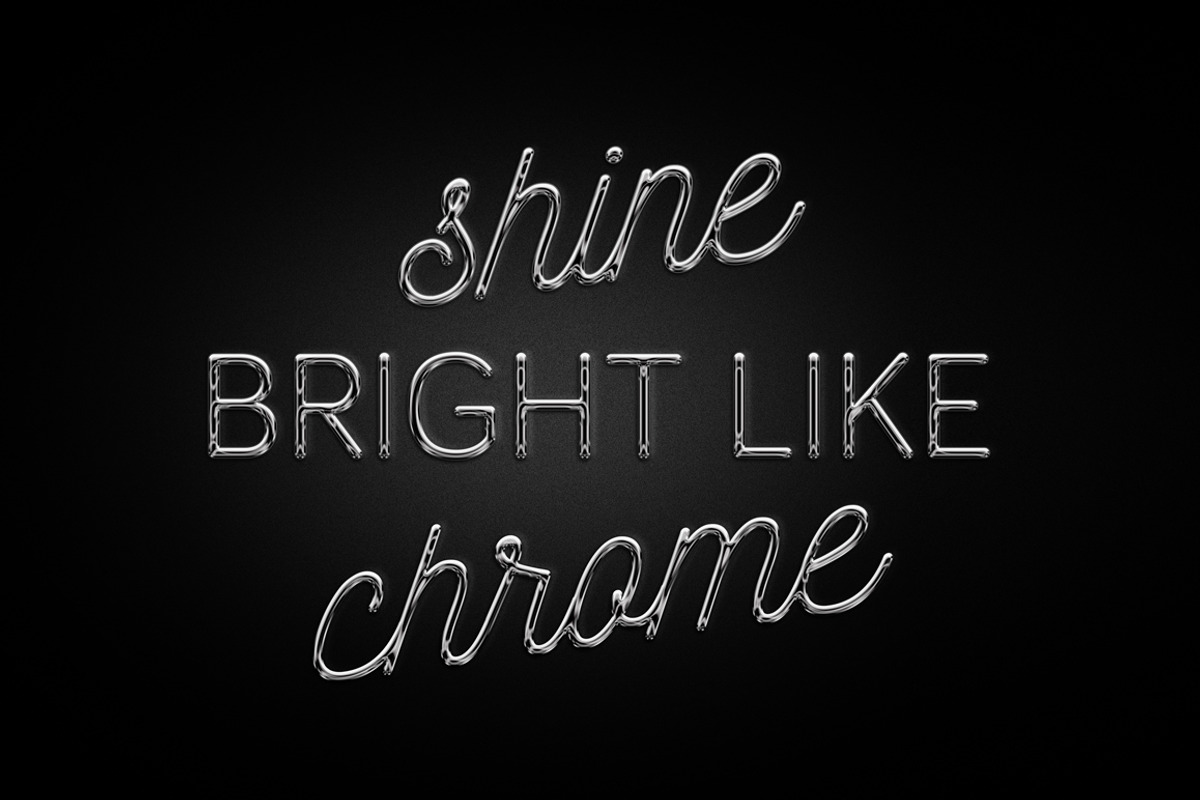Chrome text effect, a Product Mockup by Evlogiev Studio (Photo 4 of 4)
