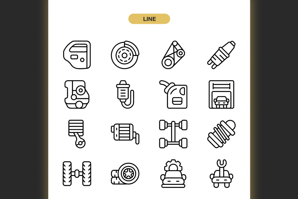 Vehicle Service Icons, an Icon by Spacepixel Creative (Photo 2 of 3)